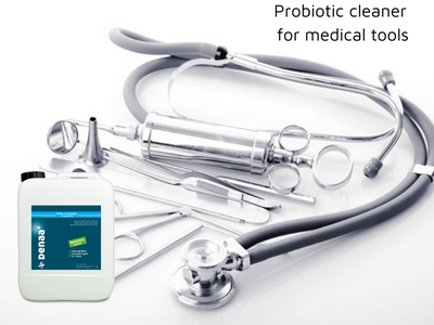 Probiotic cleaner for medical tools