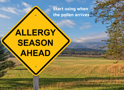 Reduces seasonal allergens grass and pollen